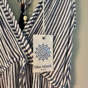 Blue Island Striped Beach Dress